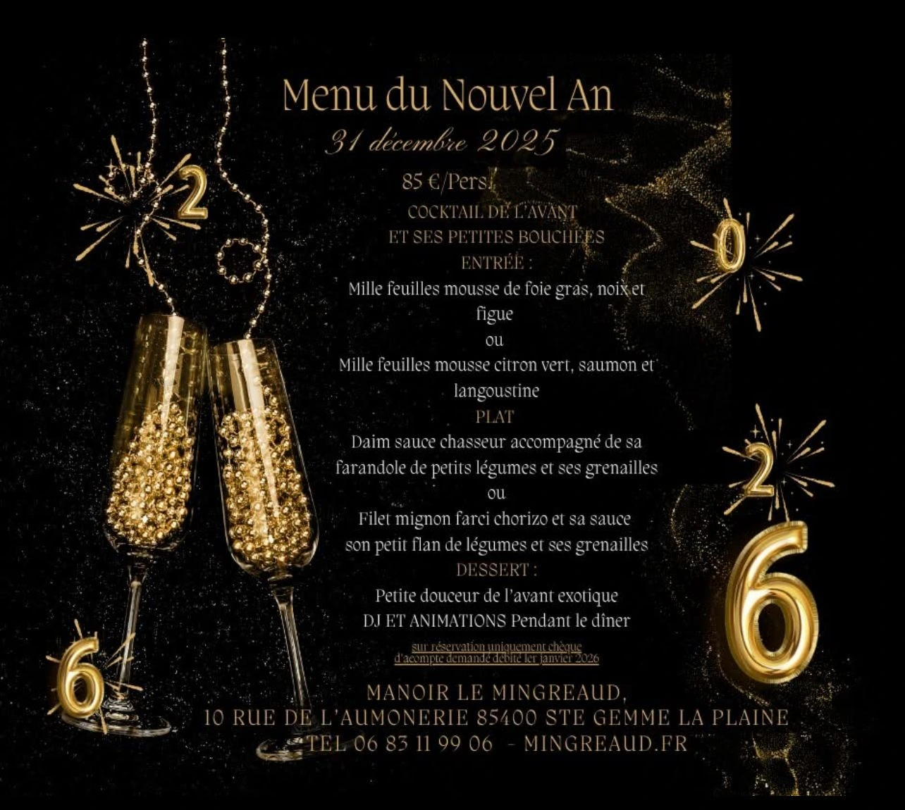 Événement privé festif au Manoir le Mingreaud en Vendée